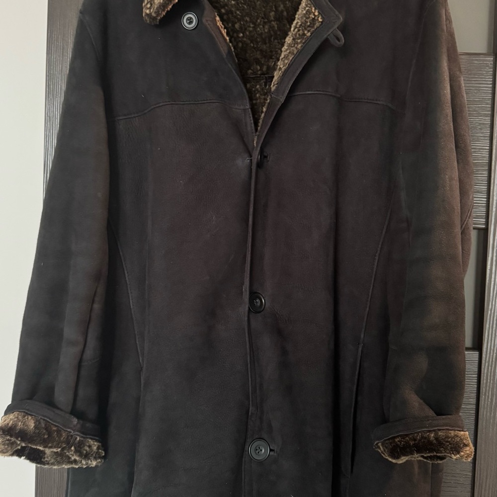 Men's Black Wool-Blend Coat